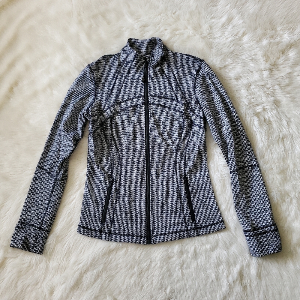 Lululemon Define Jacket In Teeny Tooth White And Black Size 10 - Picture 7 of 14